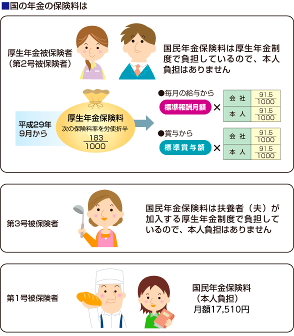 国の年金の保険料